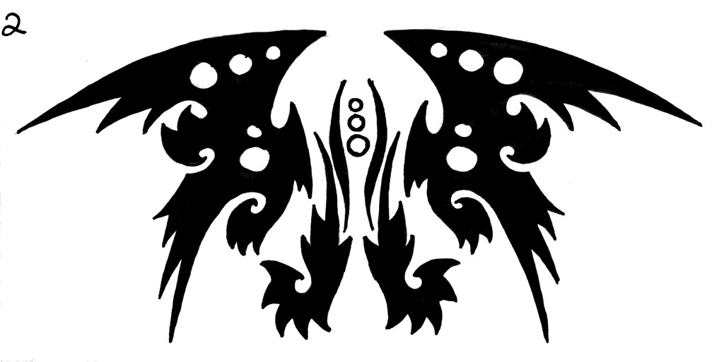 Stylized tribal wings 2