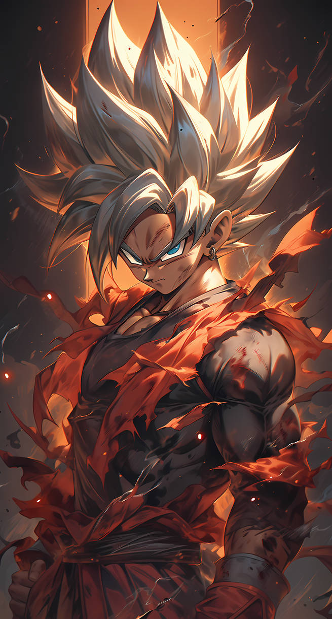 Goku in Super Saiyan Mode by herokings68 on DeviantArt