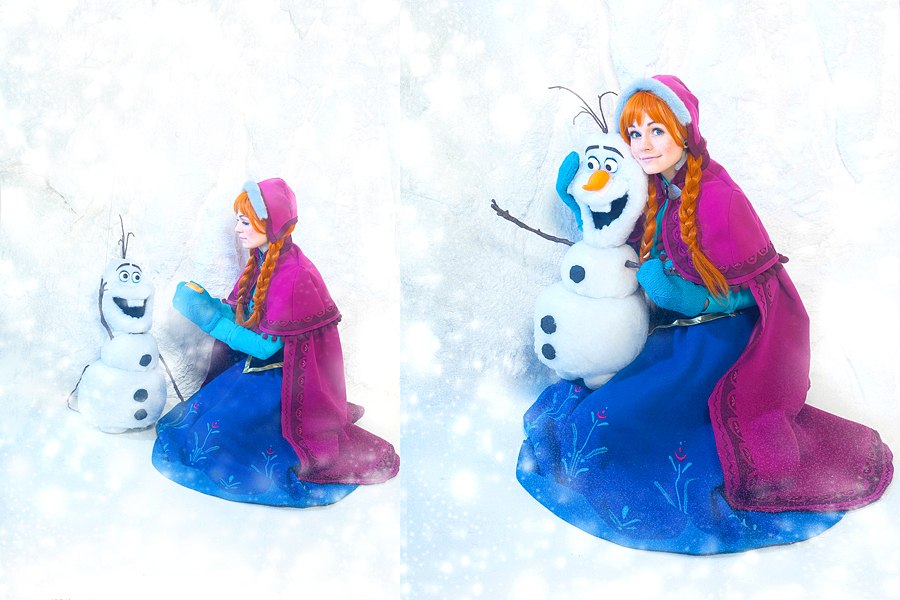 Happy Olaf and Anna - Frozen (Disney)