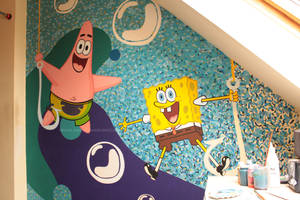 Spongebob wall paint