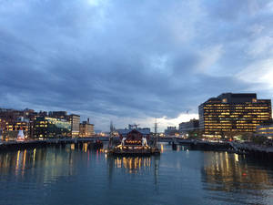 Boston Harbor Dusk