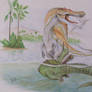 Spinosaurus and Sarcosuchus