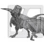 Tyrannosaurus rex attacks Edmontosaurus annectens