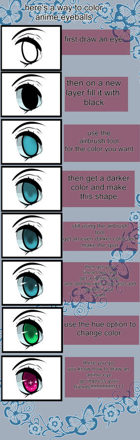 how to color an anime eye