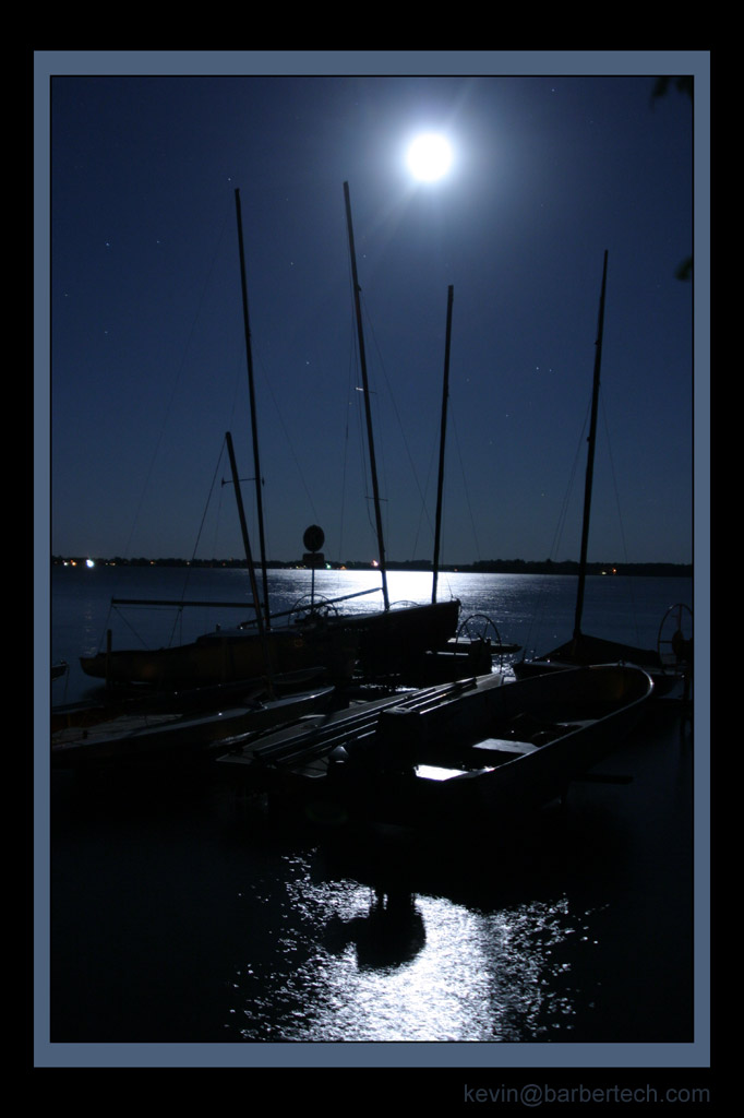 Sailboats by Moonlight