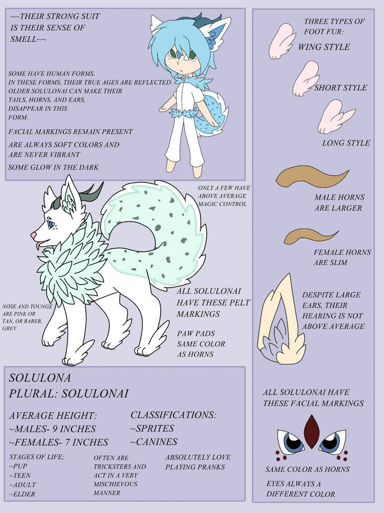 Solulona Species Guide (OPEN SPECIES) by ShiningMaiden on DeviantArt