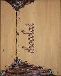 chocolate calligraphy by Nyniel