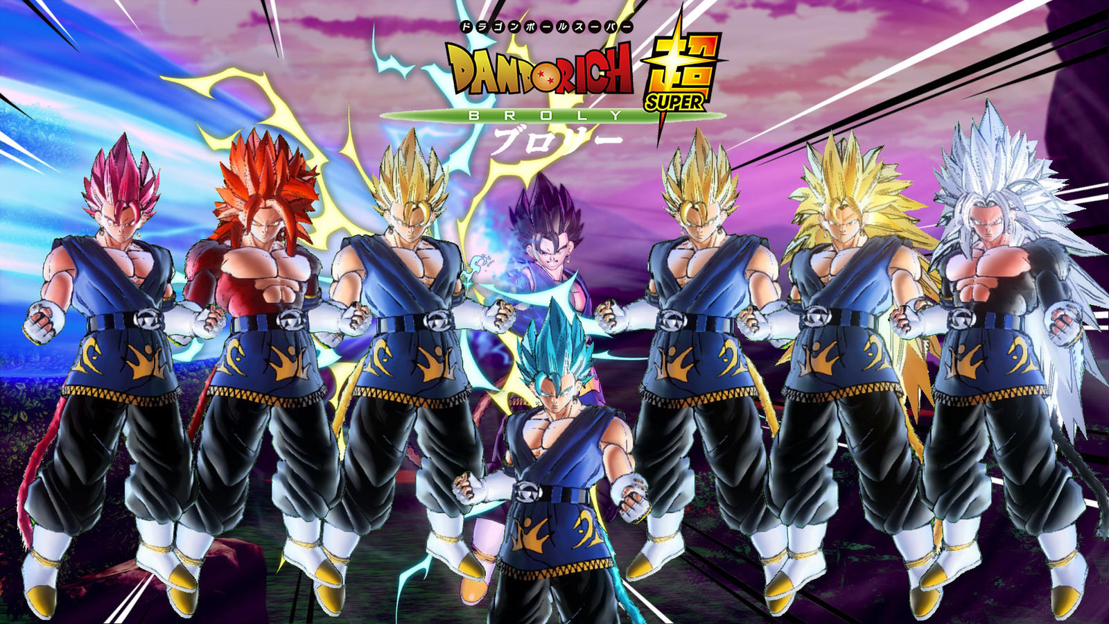 Base Ssj Vegito AF (Base-SSJ1-SSJ2-SSJ3-SSJ4-SSJ5-SSG-SSB) by Dandrich on DeviantArt