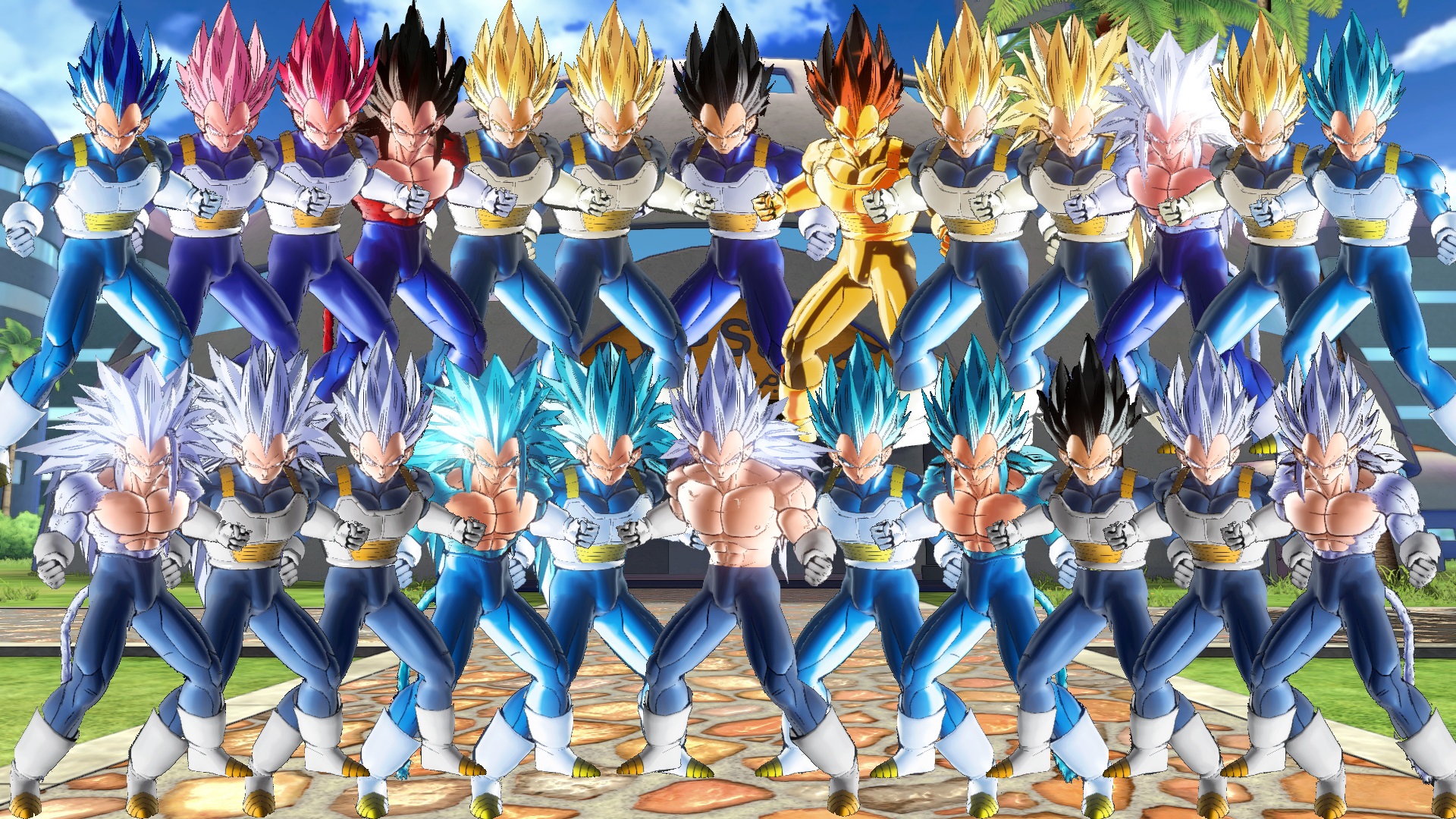 Vegeta (23 Transformations) V3 - DBXV2 Mods