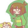 Flowey and Chara -Undertale 