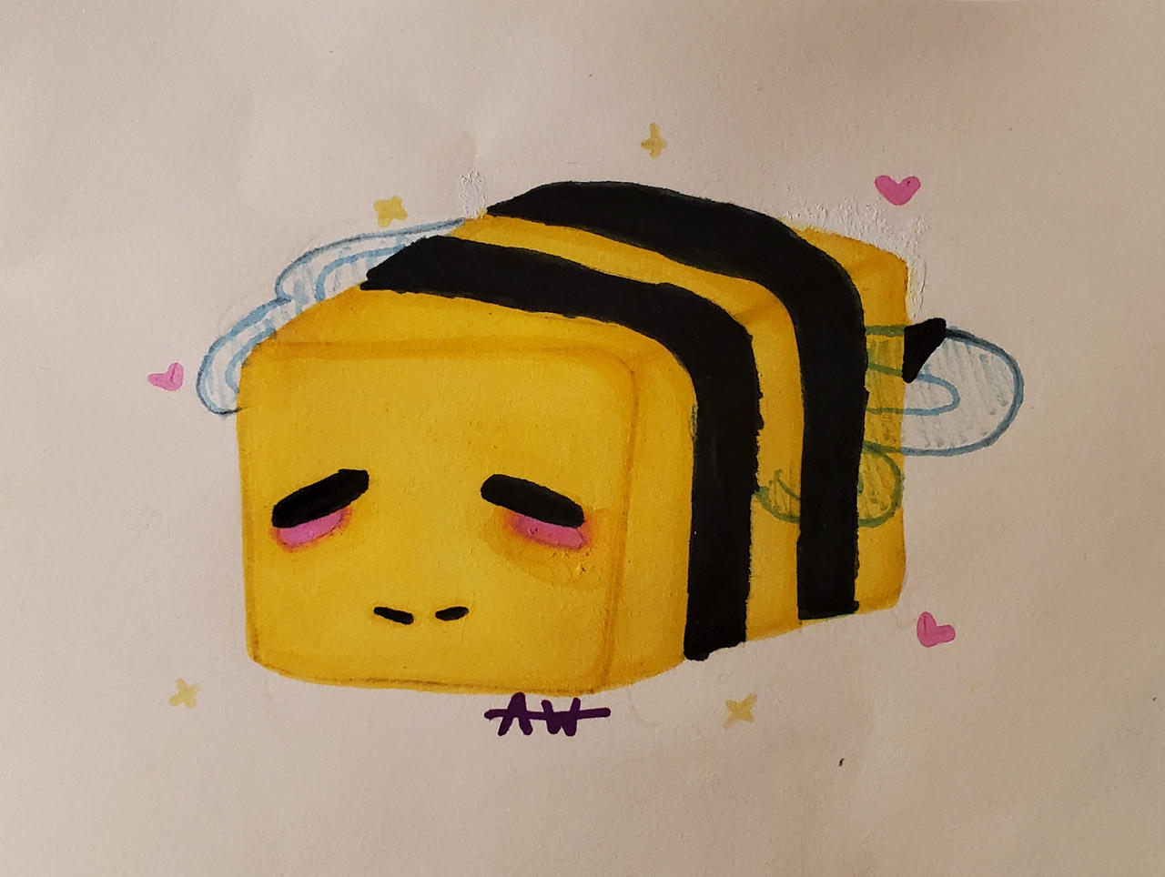 Minecraft Bee Deviantart Minecraft Bee! by Aaronwoolfie2 on DeviantArt