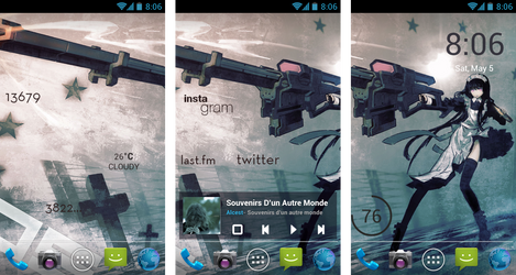 Black Rock Shooter/Maid Gunner Theme for Android