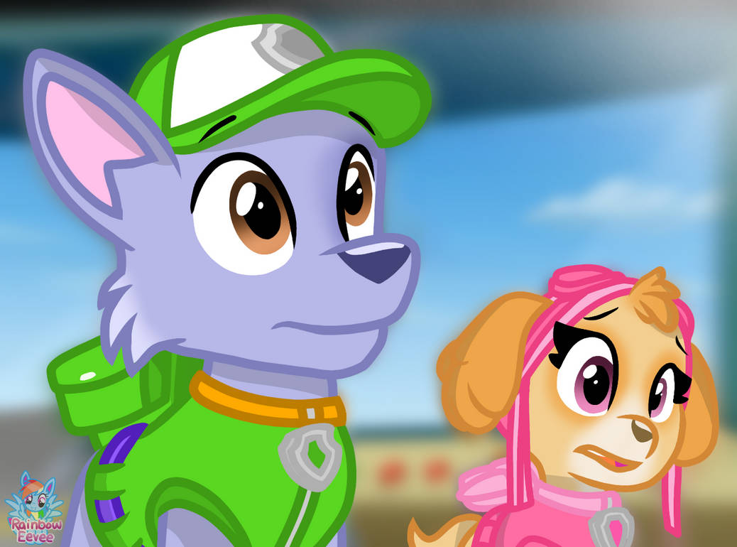 Rocky And Skye Paw Patrol By RainbowEevee DA On DeviantArt rocky-and-skye-paw-patrol-by-rainboweevee-da-on-deviantart