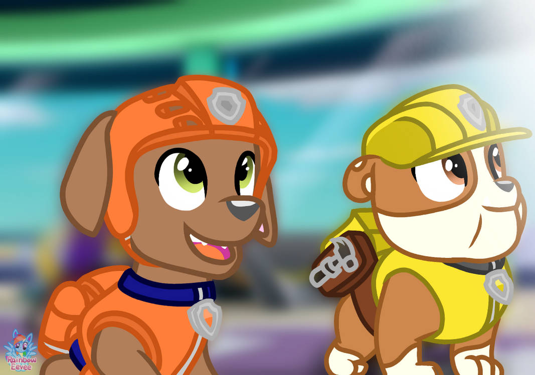 PAW Patrol Zuma and Rubble by RainbowEevee-DA on DeviantArt