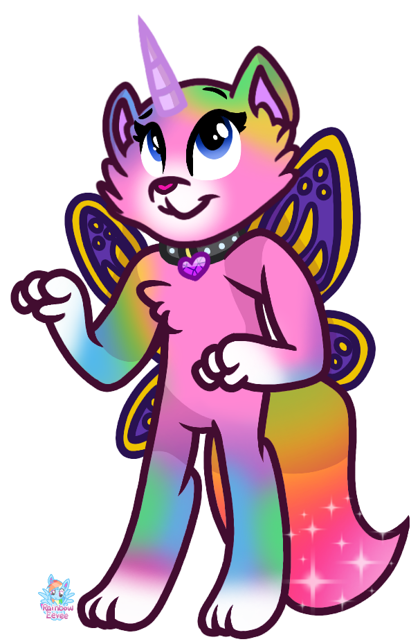Rainbow Butterfly Unicorn Kitty by RainbowEevee-DA on DeviantArt