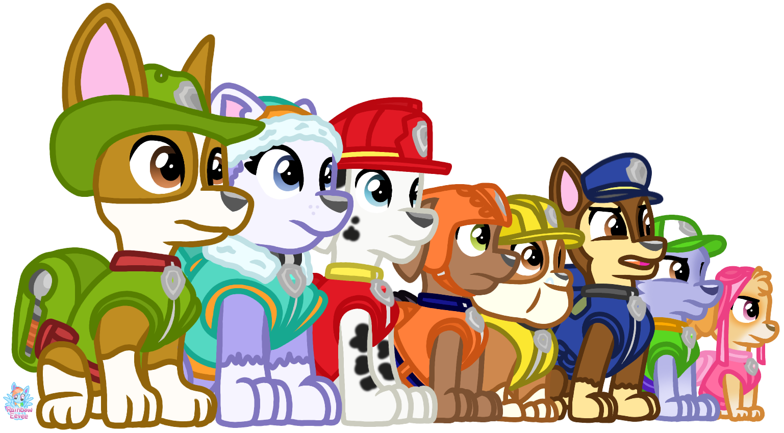 THE PAW PATROL complete by RainbowEevee-DA on DeviantArt