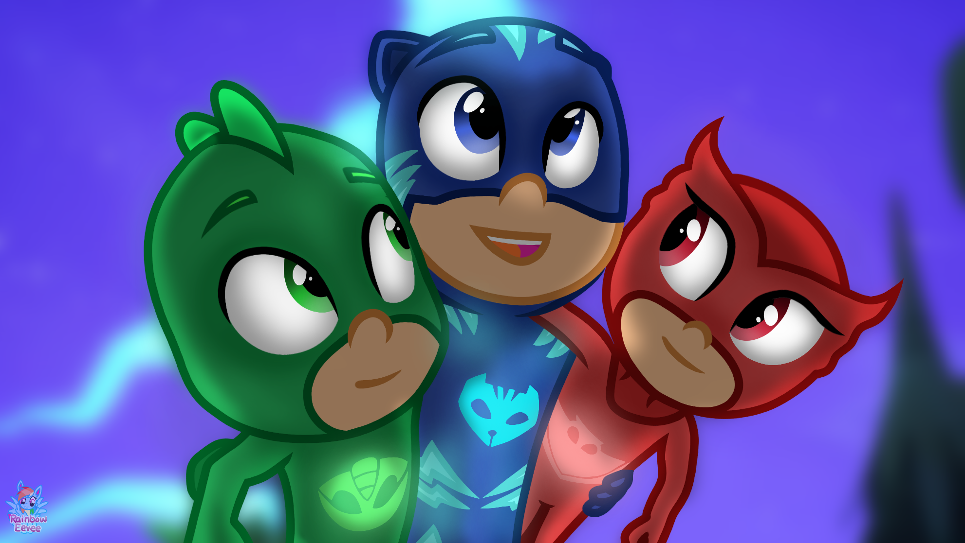Gecko Catboy Owlette by RainbowEevee-DA on DeviantArt