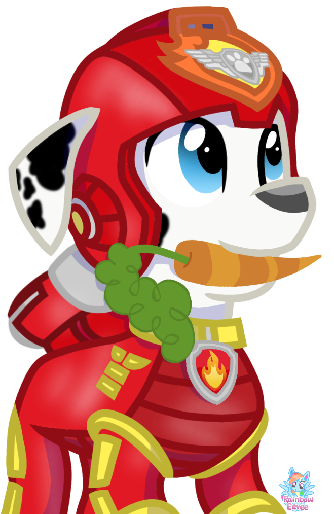 Air Rescue PAW Patrol Marshall eating a carrot by RainbowEevee-DA on ...