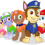 The PAW Patrol as a group vector