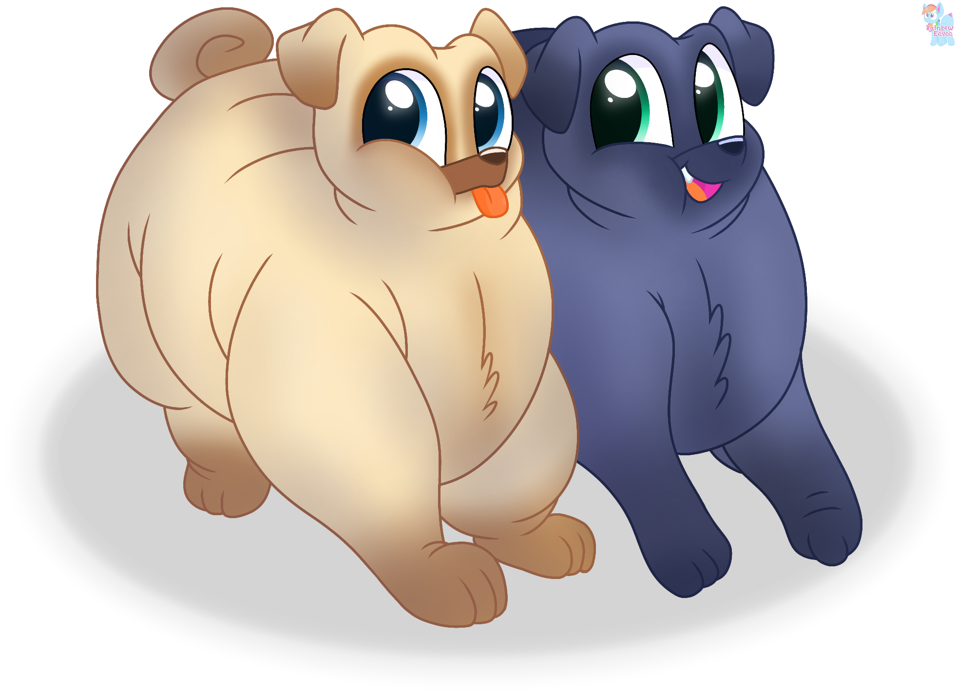 Obese and Fat Bingo and Rolly (Puppy Dog Pals) by RainbowEevee-DA on  DeviantArt