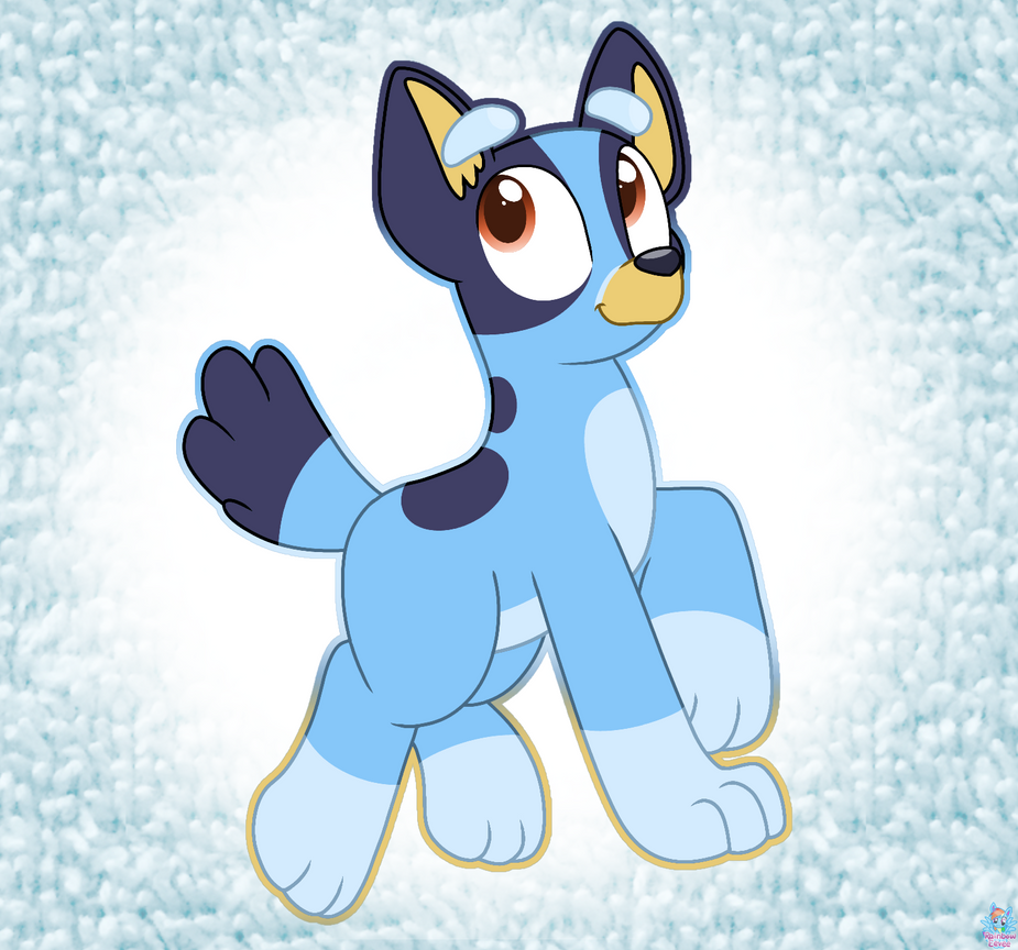 Bluey (main Character) Fanart by RainbowEeveeDA on DeviantArt