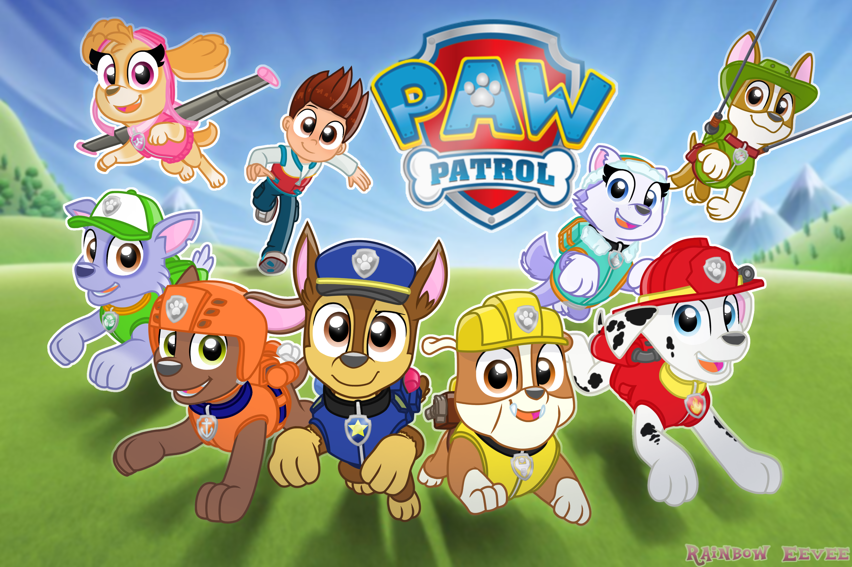 PAW Patrol in action Wallpaper