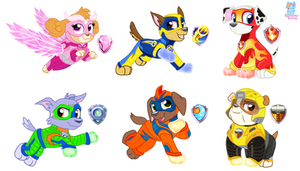 PAW Patrol Mighty Pups Vector