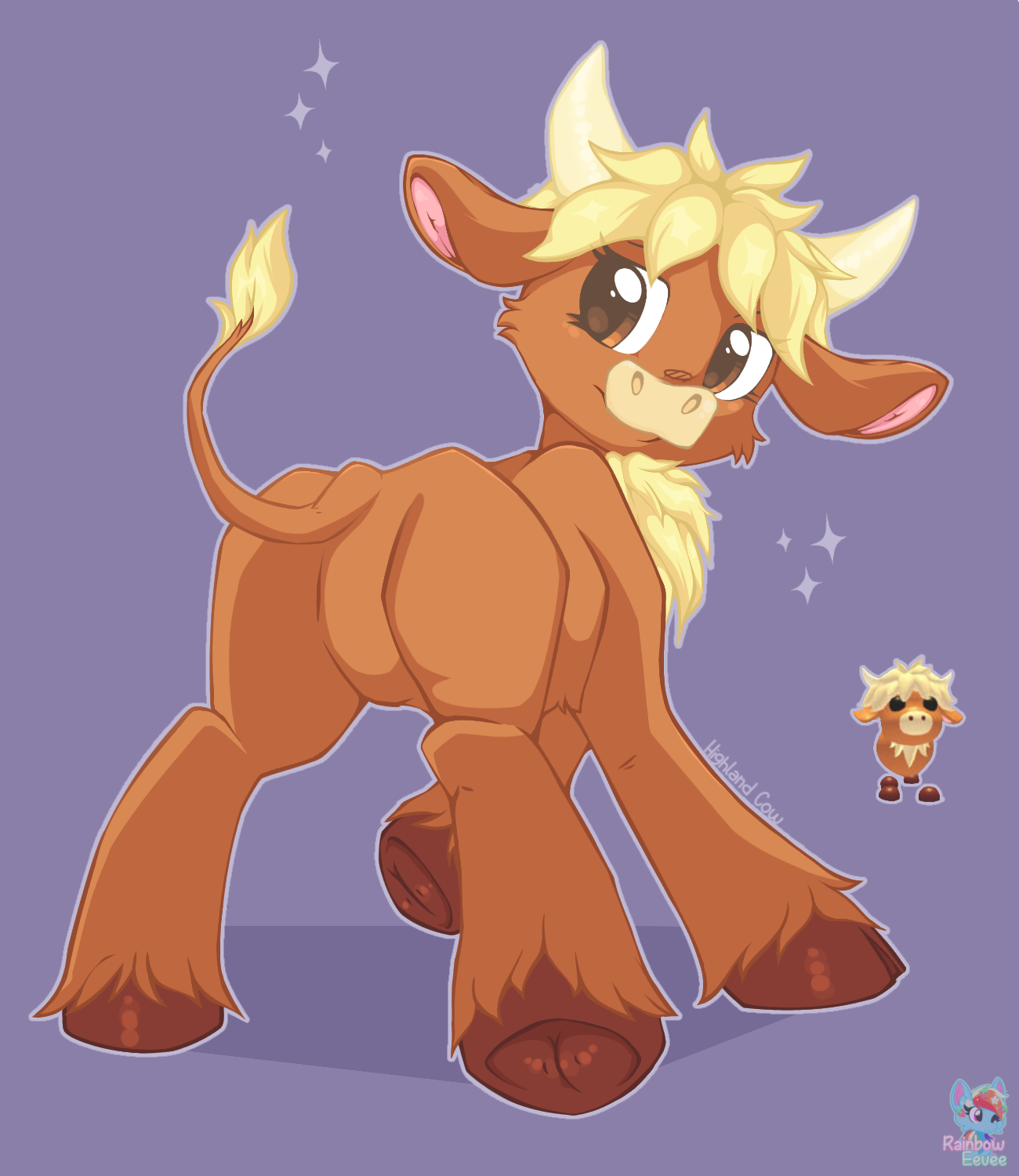 Adopt Me ~Highland Cow~ by RainbowEevee-DA on DeviantArt