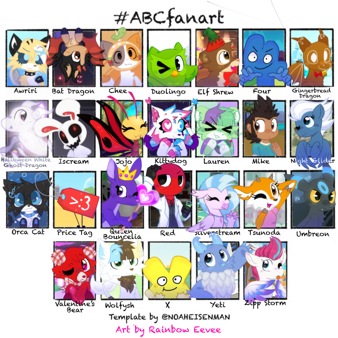 Abc Month Characters. Deviantart ABC Fanart Challenge Part 2 by RainbowEevee-DA on DeviantArt