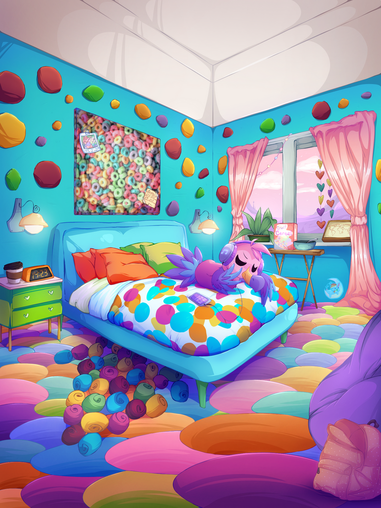 A room made for one colourful Dodo Birb~ by RainbowEevee-DA on DeviantArt