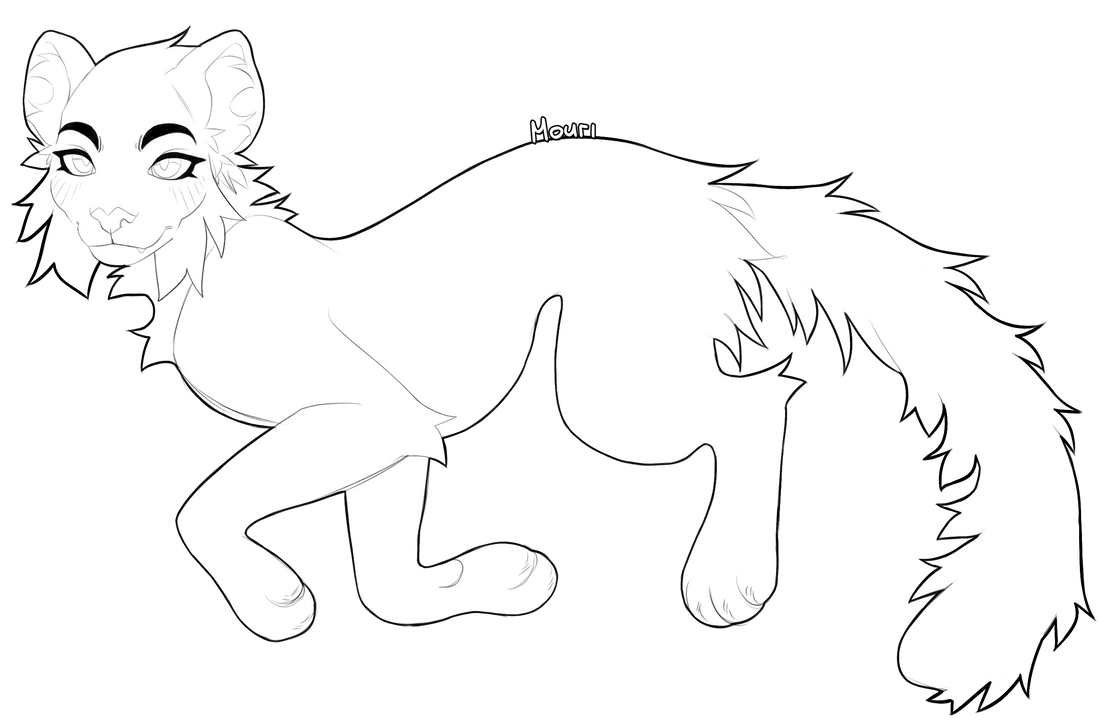 feline f2u base by m-o-u-r-i on DeviantArt