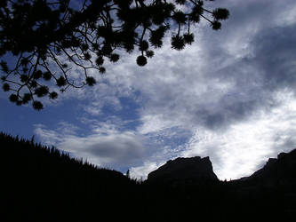 mountain sky silhouette