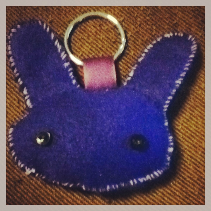 Blueberry Bunny Key Chain