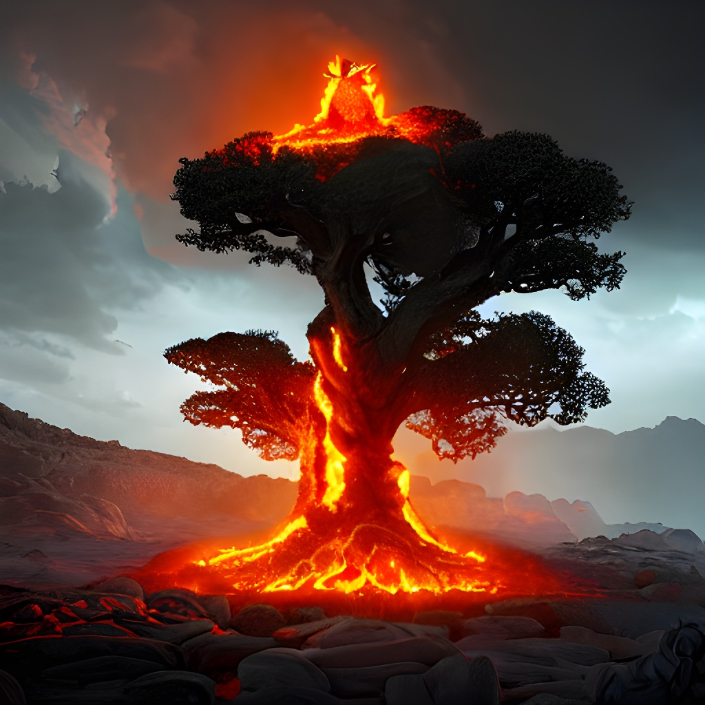 Fiery tree by ObsidianPlanet on DeviantArt