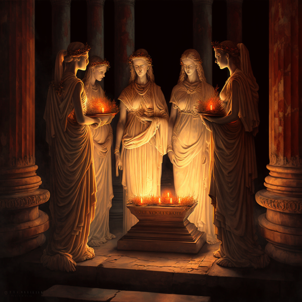 Statues Deviantart Vestal Virgin Statues by ObsidianPlanet on DeviantArt