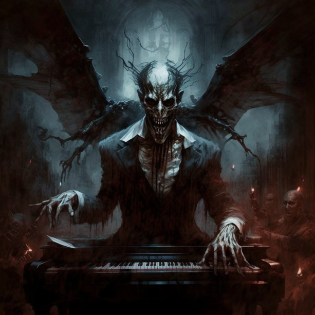 Demons Play Piano from the Back by ObsidianPlanet on DeviantArt