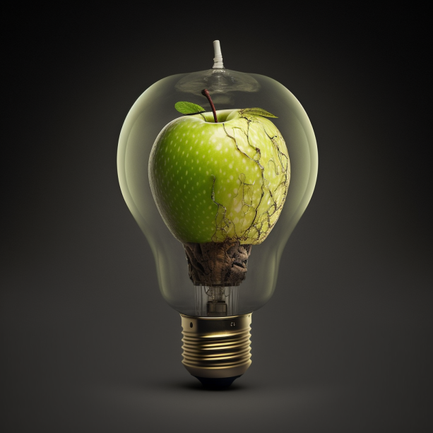 Green Apple Lightbulb by ObsidianPlanet on DeviantArt