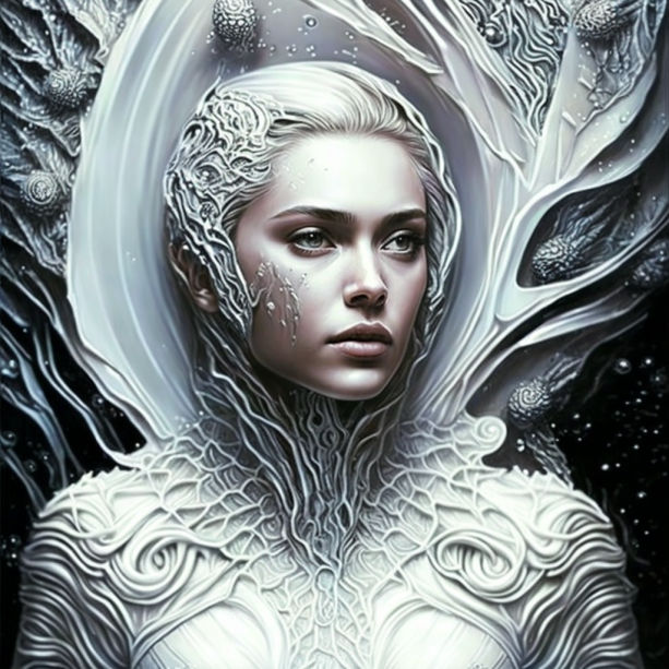 Women in White - HR Giger Style by ObsidianPlanet on DeviantArt