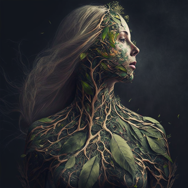Woman Turning into a Tree by ObsidianPlanet on DeviantArt