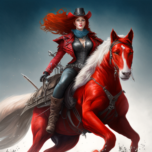 Red Horse Rider by ObsidianPlanet on DeviantArt