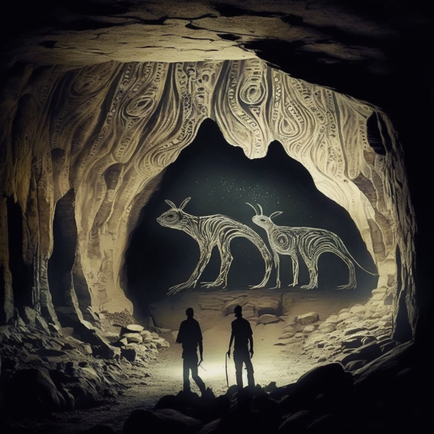 Alien Cave Paintings by ObsidianPlanet on DeviantArt