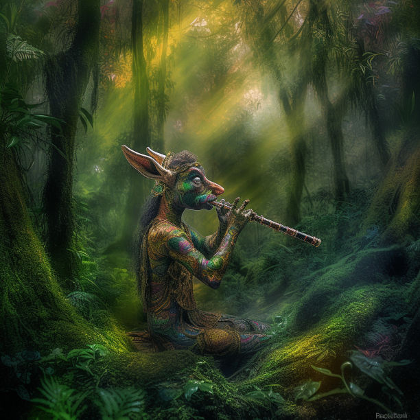 Faun Playing a Flute 2 by ObsidianPlanet on DeviantArt