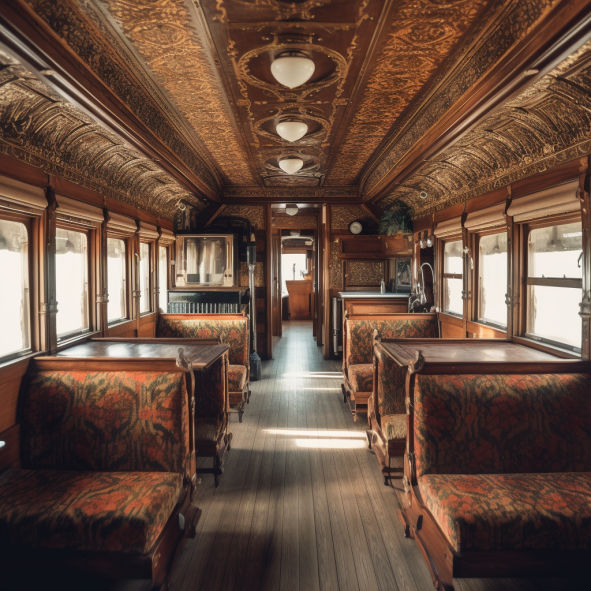 Interior of an 1880s Train Car by ObsidianPlanet on DeviantArt