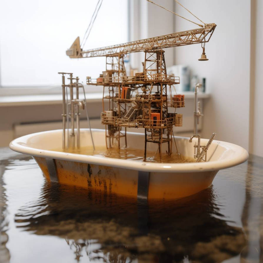 Oreoart Rig Oil Rig in the Bathtub by ObsidianPlanet on DeviantArt