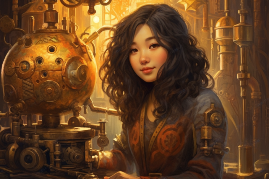 Meilingchen Mei Ling Chen-Steampunk Inventor 3 by ObsidianPlanet on DeviantArt