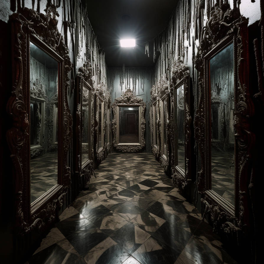 Creepy Hall of Mirrors by on DeviantArt