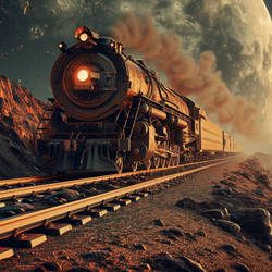 Abandoned Steam Train on Another Planet 4