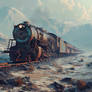 Abandoned Steam Train on Another Planet