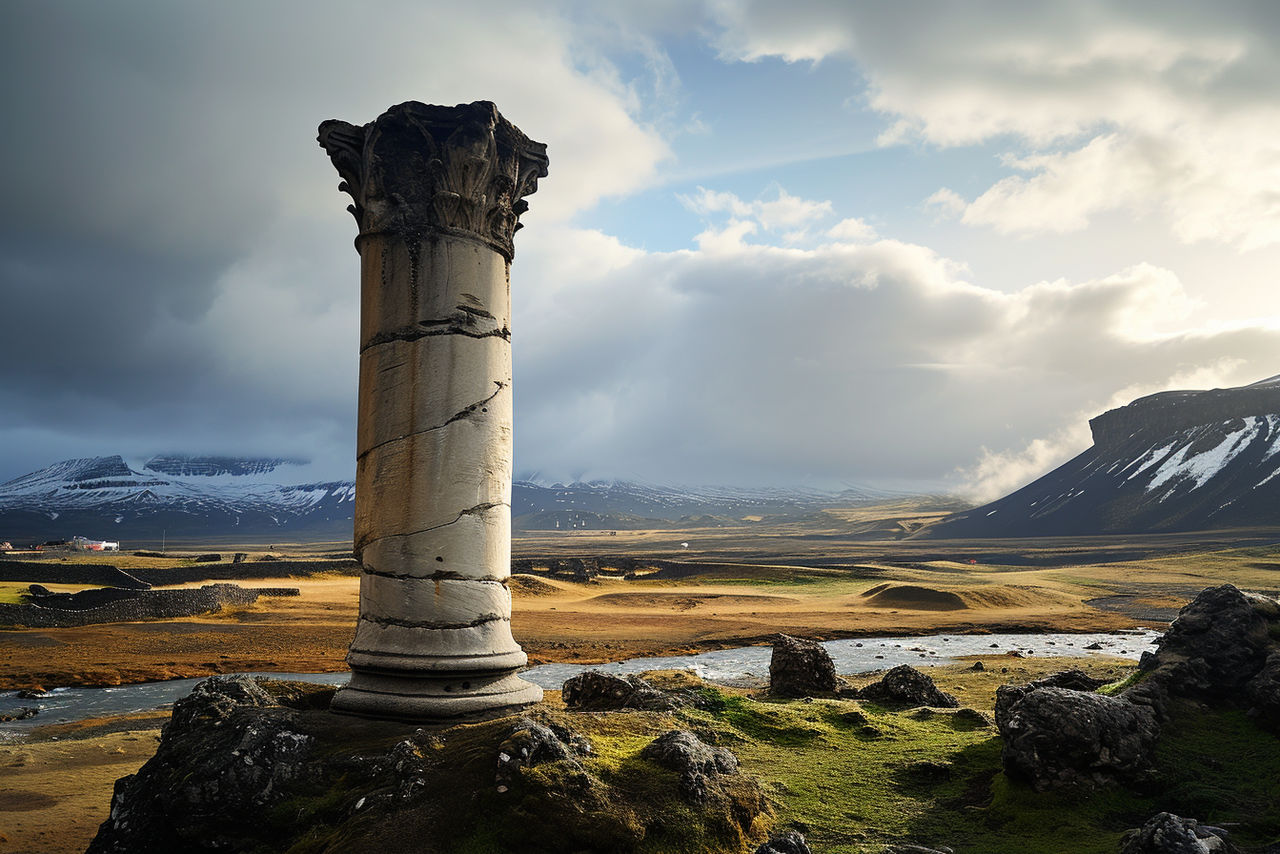 Columnar Deviantart Roman Column In Iceland by ObsidianPlanet on DeviantArt