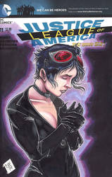 Justice League Catwoman Sketch Cover Chris Foreman